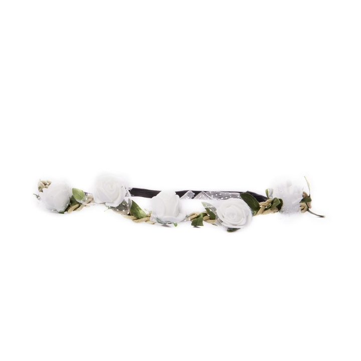 Hårband Blomster - White in de groep BEAUTY & HEALTH / Haar & Styling / Haaraccessoires bij TP E-commerce Nordic AB (C05045)