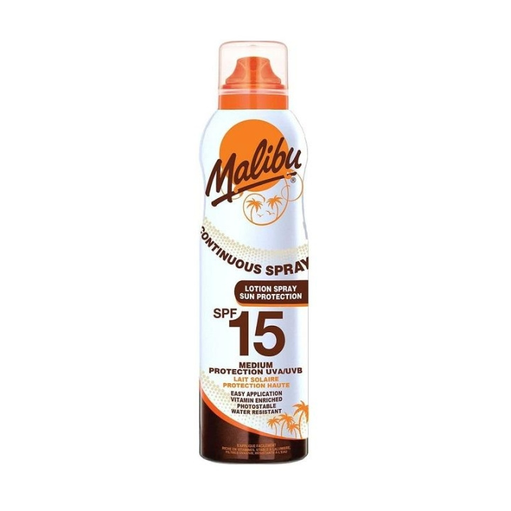 Malibu Continuous Lotion Spray SPF15 175ml in de groep BEAUTY & HEALTH / Huidsverzorging / Zonnebank / Zonnebescherming bij TP E-commerce Nordic AB (C05142)