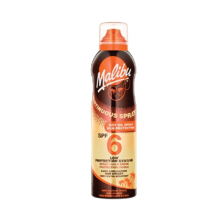 Malibu Continuous Dry Oil Spray SPF6 175ml in de groep BEAUTY & HEALTH / Huidsverzorging / Zonnebank / Zonnebescherming bij TP E-commerce Nordic AB (C05163)