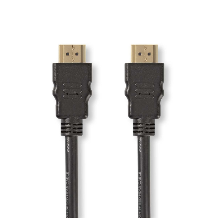 Nedis High Speed ​​HDMI™-Kabel met Ethernet | HDMI™ Connector | HDMI™ Connector | 1080p@60Hz | 10.2 Gbps | 2.00 m | Rond | PVC | Zwart | Label in de groep HOME ELECTRONICS / Kabels & Adapters / HDMI / Kabels bij TP E-commerce Nordic AB (C05221)