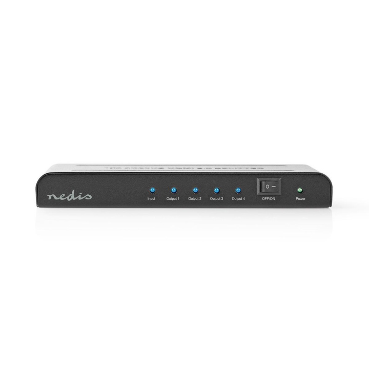 Nedis HDMI™-Splitter | 4-Poorts poort(en) | HDMI™ Input | 4x HDMI™ Output | 4K@60Hz | 18 Gbps | Metaal | Antraciet in de groep COMPUTERS & RANDAPPARATUUR / Computerkabels / Schakelaars bij TP E-commerce Nordic AB (C05222)