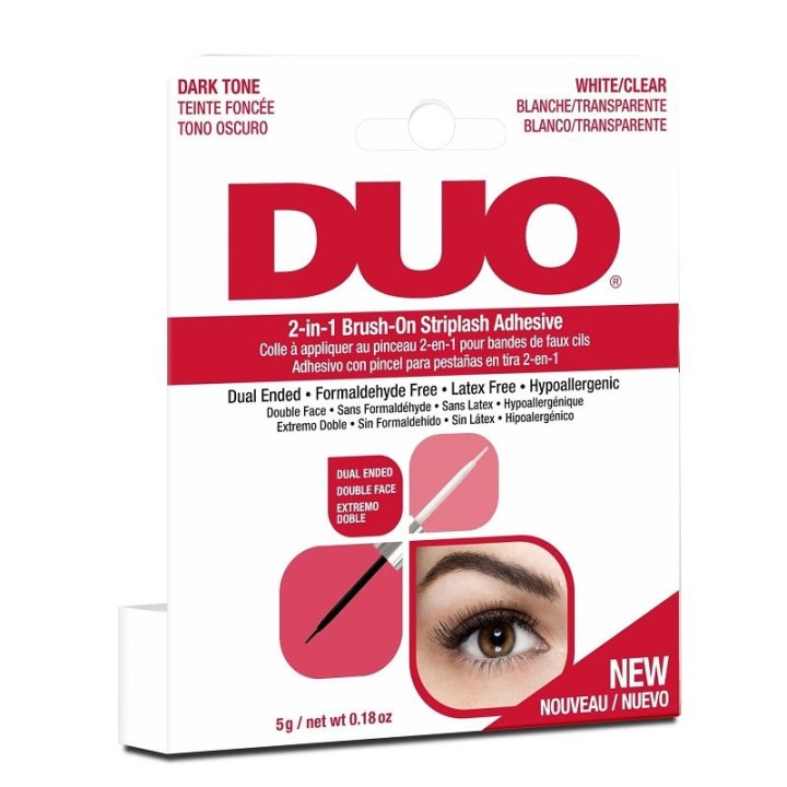 Ardell DUO 2-In-1 Brush-On Lash Adhesive Dark/Clear 5g in de groep BEAUTY & HEALTH / Makeup / Ogen & Wenkbrauwen / Nepwimpers bij TP E-commerce Nordic AB (C05664)