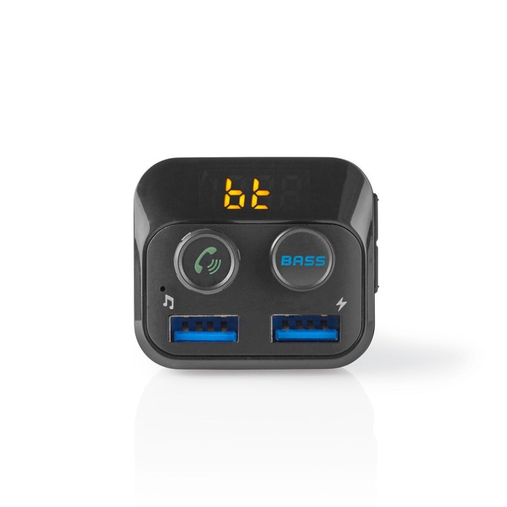 FM-Audiotransmitter voor Auto | Handsfree bellen | LED-Scherm | Bluetooth® | Bass boost | Zwart in de groep AUTO / Autoaudio & Multimedia / FM-zender bij TP E-commerce Nordic AB (C06045)