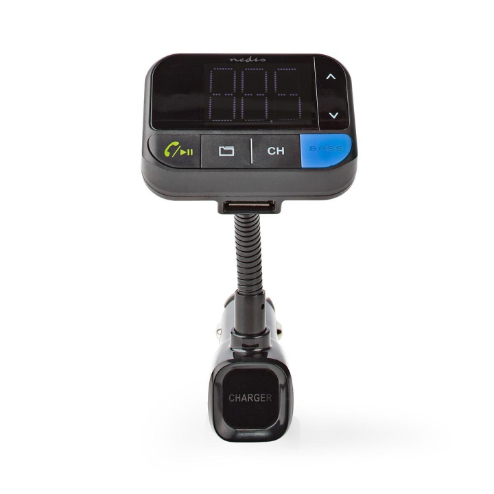 FM-Audiotransmitter voor Auto | Handsfree bellen | LED-Scherm | Bluetooth® | Bass boost | Google Assistant / Siri | Zwart in de groep AUTO / Autoaudio & Multimedia / FM-zender bij TP E-commerce Nordic AB (C06047)