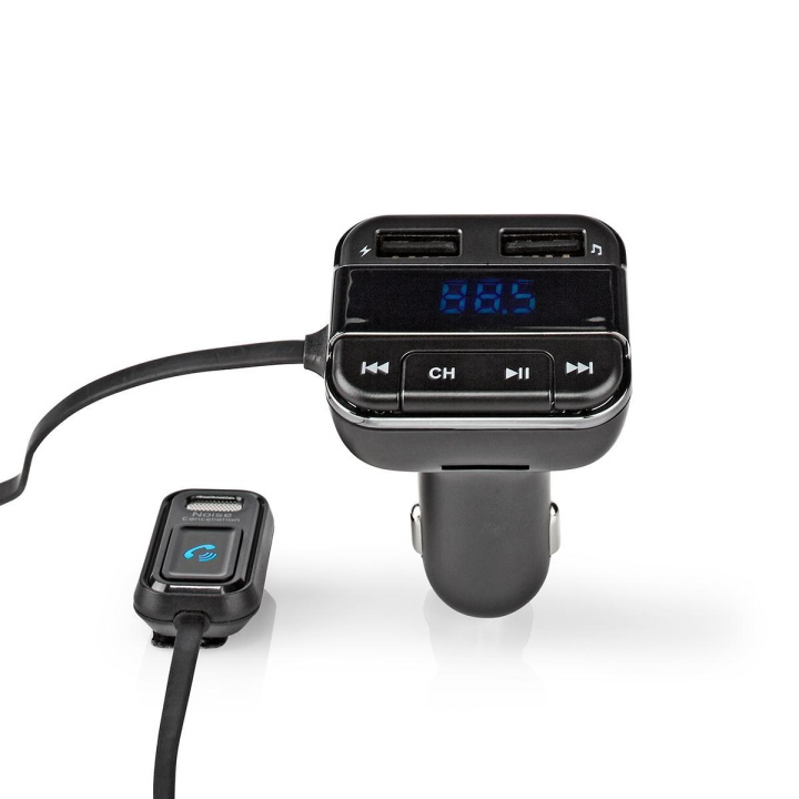 FM-Audiotransmitter voor Auto | Handsfree bellen | LED-Scherm | Bluetooth® | Google Assistant / Siri | Grijs / Zwart in de groep AUTO / Autoaudio & Multimedia / FM-zender bij TP E-commerce Nordic AB (C06048)