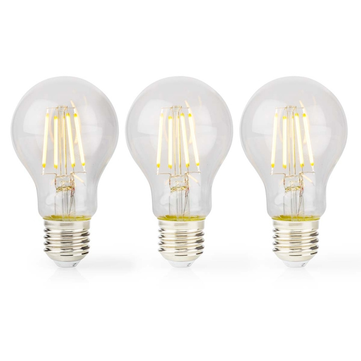 Nedis LED-Filamentlamp E27 | A60 | 4 W | 470 lm | 2700 K | Warm Wit | Retrostijl | 3 Stuks in de groep HOME ELECTRONICS / Verlichting / LED-lampen bij TP E-commerce Nordic AB (C06296)