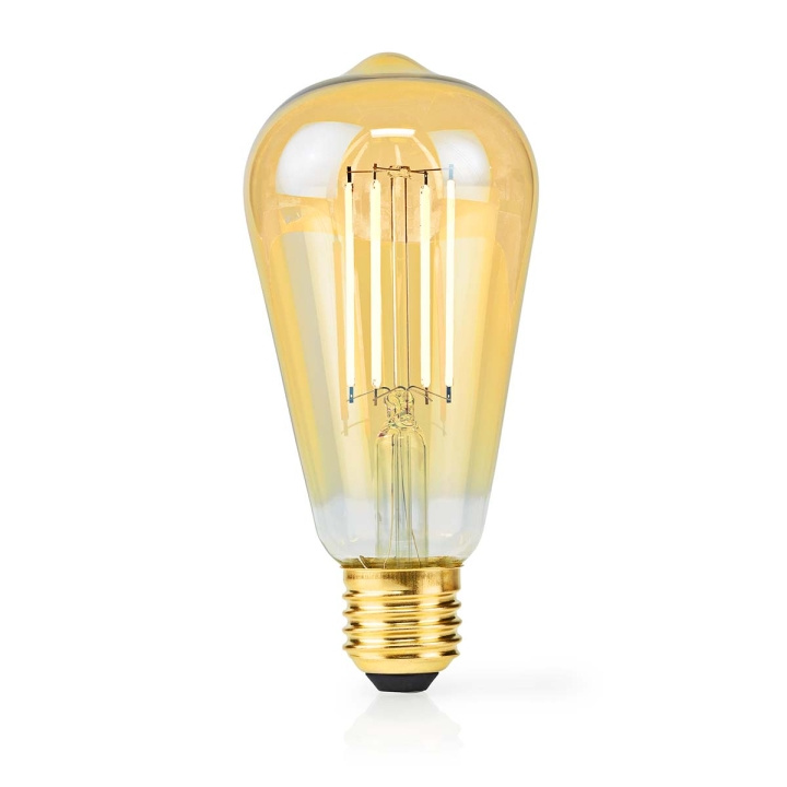 Nedis LED-Filamentlamp E27 | ST64 | 4.9 W | 470 lm | 2100 K | Dimbaar | Extra Warm Wit | Retrostijl | 1 Stuks in de groep HOME ELECTRONICS / Verlichting / LED-lampen bij TP E-commerce Nordic AB (C06307)