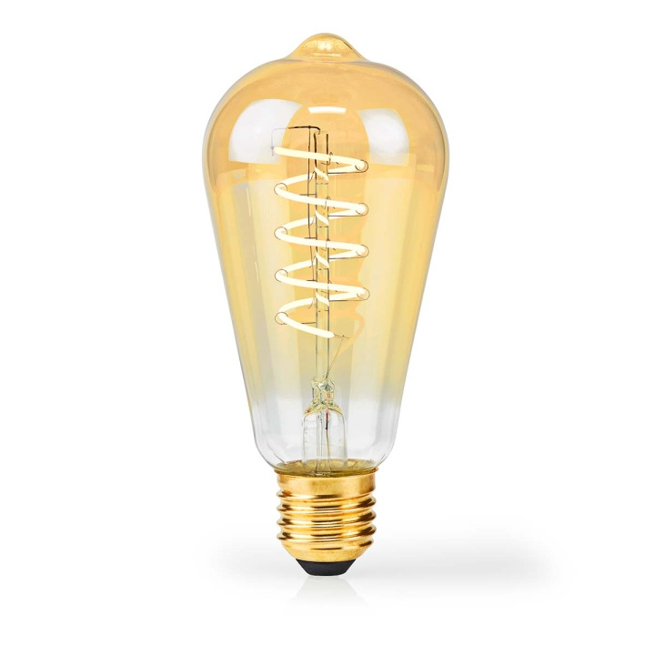 Nedis LED-Filamentlamp E27 | ST64 | 3.8 W | 250 lm | 2100 K | Dimbaar | Extra Warm Wit | Retrostijl | 1 Stuks in de groep HOME ELECTRONICS / Verlichting / LED-lampen bij TP E-commerce Nordic AB (C06308)