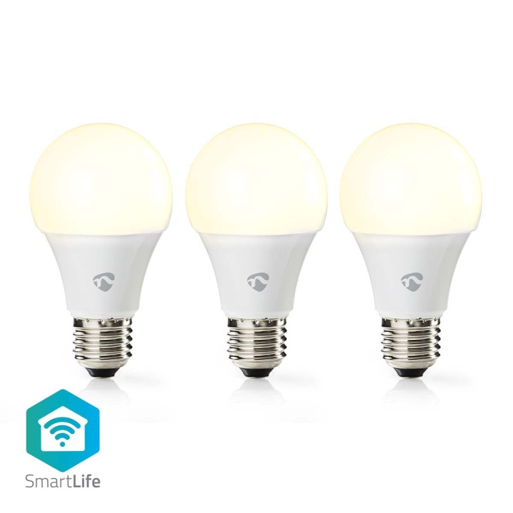 Nedis SmartLife LED Bulb | Wi-Fi | E27 | 800 lm | 9 W | Warm Wit | 2700 K | Android™ / IOS | A60 | 3 Stuks in de groep HUISHOUDEN & TUIN / Smart home / Slimme verlichting bij TP E-commerce Nordic AB (C06320)