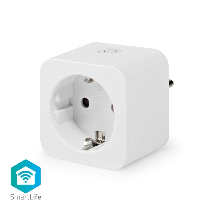 Nedis SmartLife Slimme Stekker | Wi-Fi | IP21 | Energiemeter | 3680 W | Type F (CEE 7/3) | 0 - 55 °C | Android™ / IOS | Wit | 1 Stuks in de groep HUISHOUDEN & TUIN / Smart home / Smart plugs bij TP E-commerce Nordic AB (C06324)