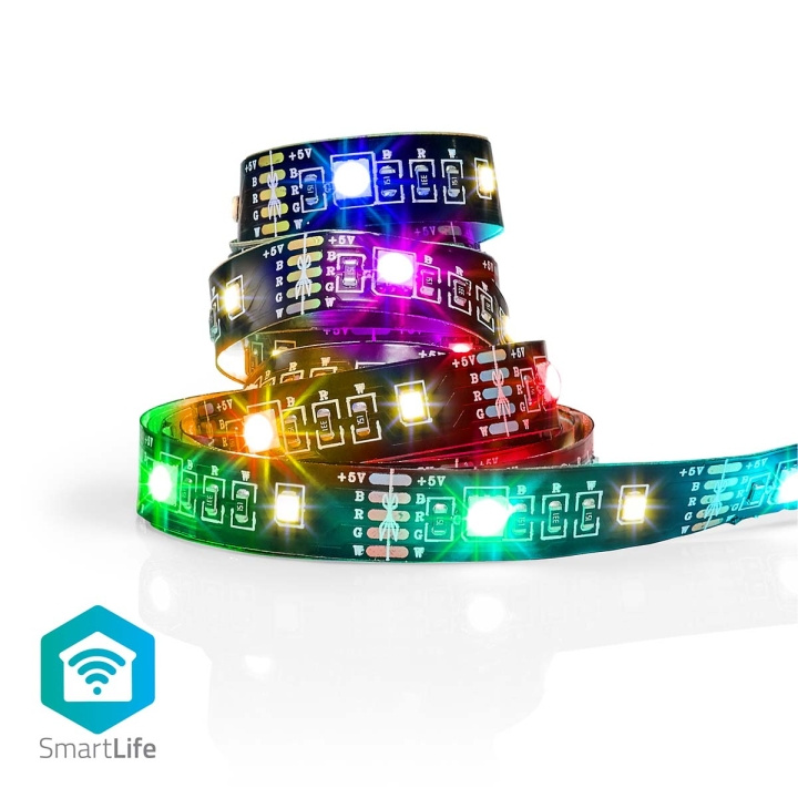 Nedis SmartLife LED Strip | Bluetooth® | RGB / Warm Wit | SMD | 2.00 m | IP20 | 2700 K | 380 lm | Android™ / IOS in de groep HUISHOUDEN & TUIN / Smart home / Slimme verlichting bij TP E-commerce Nordic AB (C06325)