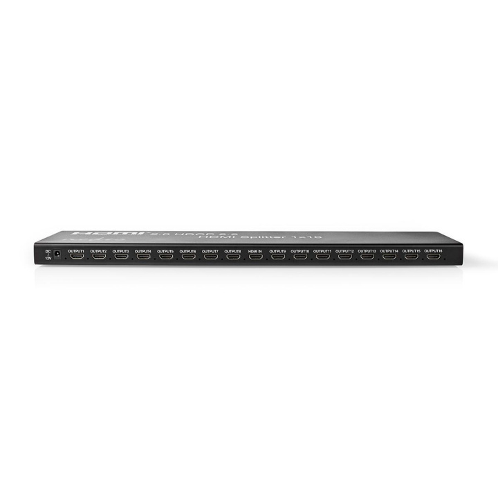 Nedis HDMI™-Splitter | 16 poort(en) | HDMI™ Input | USB-A Female / 16x HDMI™ Output | 4K@60Hz | 18 Gbps | Metaal | Antraciet in de groep HOME ELECTRONICS / Kabels & Adapters / HDMI / Adapters bij TP E-commerce Nordic AB (C06359)