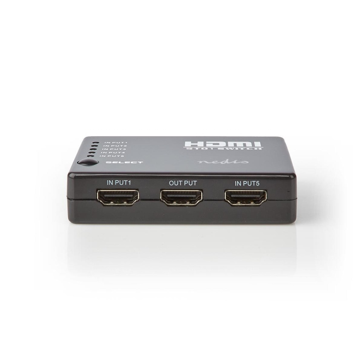 Nedis HDMI™-Switch | 5-Poorts poort(en) | 5x HDMI™ Input | 1x HDMI™ Output | 1080p | 3.4 Gbps | ABS | Zwart in de groep HOME ELECTRONICS / Kabels & Adapters / HDMI / Adapters bij TP E-commerce Nordic AB (C06367)