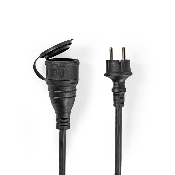 Nedis Stroomverlengkabel | Type F (CEE 7/7) Male | Type F (CEE 7/7) Female | Recht | Recht | Vernikkeld | 20.0 m | Rond | IP44 | Zwart | Shrink Pack in de groep HUISHOUDEN & TUIN / Elektriciteit & Verlichting / Verlengkabels bij TP E-commerce Nordic AB (C06469)