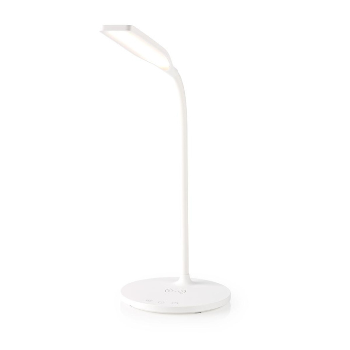 Nedis LED-Lamp met Draadloze Lader | Dimmer - Op Product | LED / Qi | 10 W | Met dimfunctie | Koel Wit / Natuurlijk Wit / Warm Wit | 2700 - 6500 K in de groep HOME ELECTRONICS / Verlichting / Tafellampen bij TP E-commerce Nordic AB (C06515)