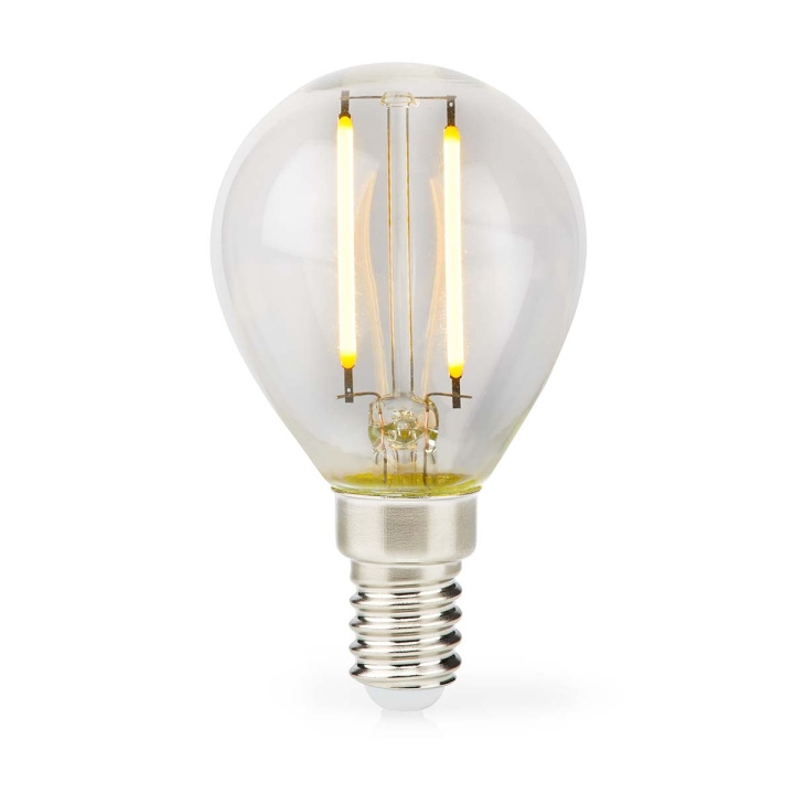 Nedis LED-Filamentlamp E14 | G45 | 2 W | 250 lm | 2700 K | Warm Wit | Retrostijl | 1 Stuks | Doorzichtig in de groep HOME ELECTRONICS / Verlichting / LED-lampen bij TP E-commerce Nordic AB (C06526)