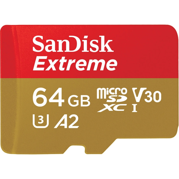 MicroSDXC Extreme 64GB 170MB/s A2 C10 V30 UHS-I U3 in de groep HOME ELECTRONICS / Opslagmedia / Geheugenkaarten / MicroSD/HC/XC bij TP E-commerce Nordic AB (C06648)