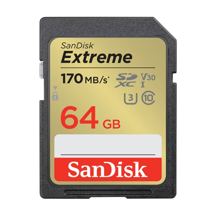 SDXC Extreme 64GB 170MB/s UHS-I C10 V30 U3 in de groep HOME ELECTRONICS / Opslagmedia / Geheugenkaarten / SD/SDHC/SDXC bij TP E-commerce Nordic AB (C06650)