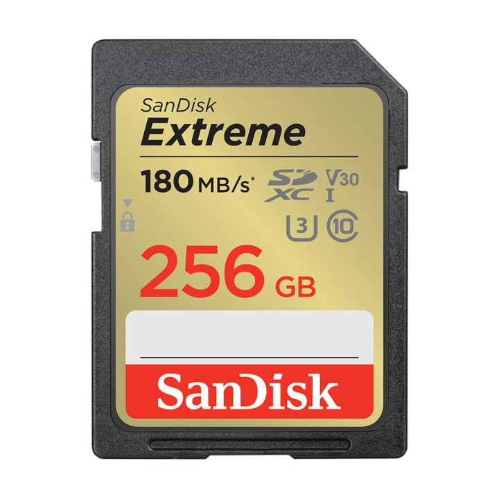 SDXC Extreme 256GB 180MB/s UHS-I C10 V30 U3 in de groep HOME ELECTRONICS / Opslagmedia / Geheugenkaarten / SD/SDHC/SDXC bij TP E-commerce Nordic AB (C06652)