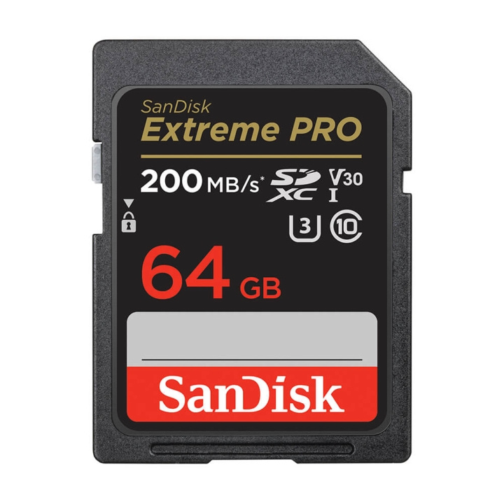 SDXC Extreme Pro 64GB 200MB/s UHS-I C10 V30 U3 in de groep HOME ELECTRONICS / Opslagmedia / Geheugenkaarten / SD/SDHC/SDXC bij TP E-commerce Nordic AB (C06654)