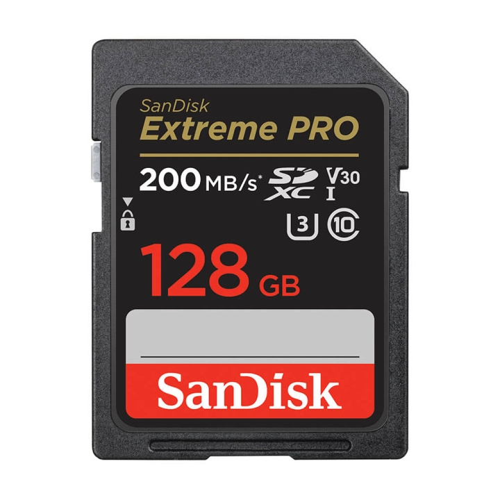 SDXC Extreme Pro 128GB 200MB/s UHS-I C10 V30 U3 in de groep HOME ELECTRONICS / Opslagmedia / Geheugenkaarten / SD/SDHC/SDXC bij TP E-commerce Nordic AB (C06655)