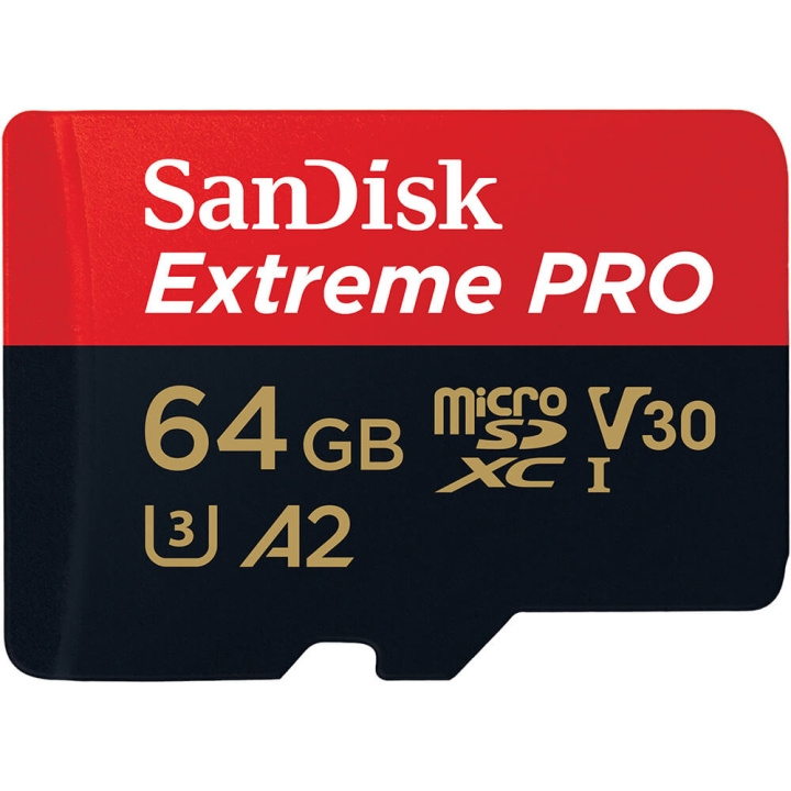 MicroSDXC Extreme Pro 64GB 200MB/s A2 C10 V30 UHS-I in de groep HOME ELECTRONICS / Opslagmedia / Geheugenkaarten / MicroSD/HC/XC bij TP E-commerce Nordic AB (C06664)