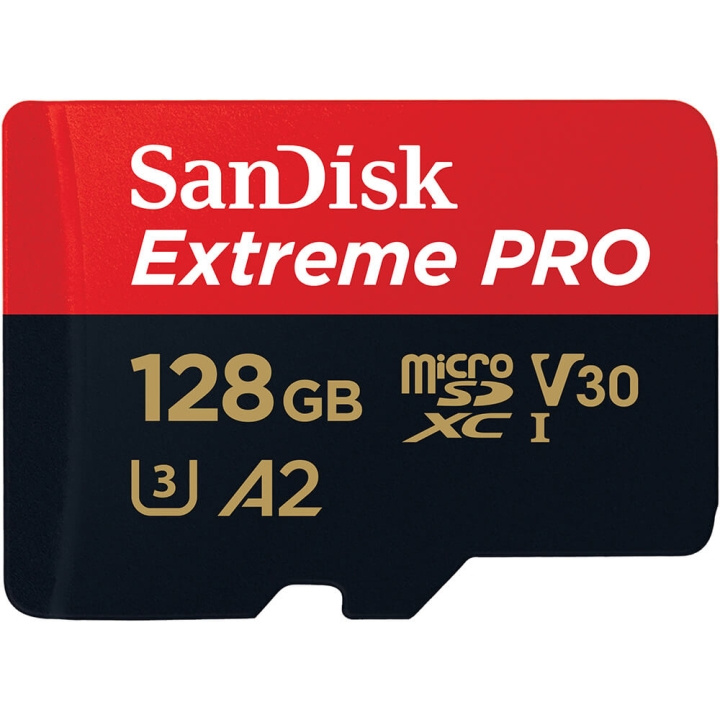 MicroSDXC Extreme Pro 128GB 200MB/s A2 C10 V30 UHS-I in de groep HOME ELECTRONICS / Opslagmedia / Geheugenkaarten / MicroSD/HC/XC bij TP E-commerce Nordic AB (C06665)
