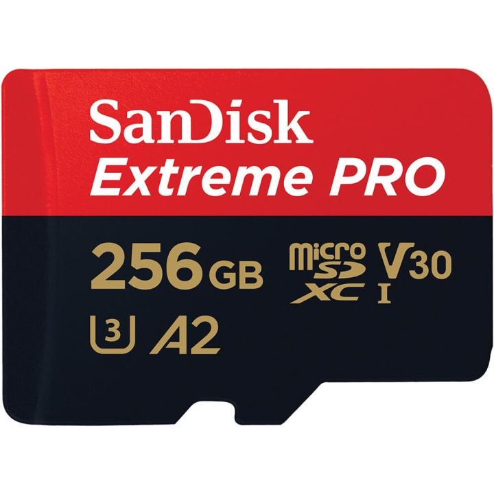 MicroSDXC Extreme Pro 256GB 200MB/s A2 C10 V30 UHS-I in de groep HOME ELECTRONICS / Opslagmedia / Geheugenkaarten / MicroSD/HC/XC bij TP E-commerce Nordic AB (C06666)