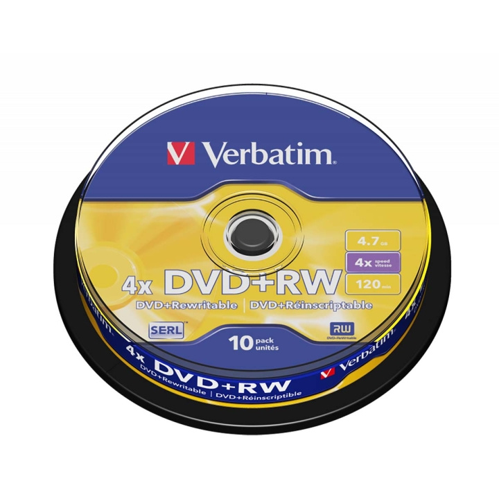 DVD+RW 4x 4.7GB 10 Pack Spindel Mat Zilver in de groep HOME ELECTRONICS / Opslagmedia / CD/DVD/BD-schijven / DVD-RW bij TP E-commerce Nordic AB (C06772)