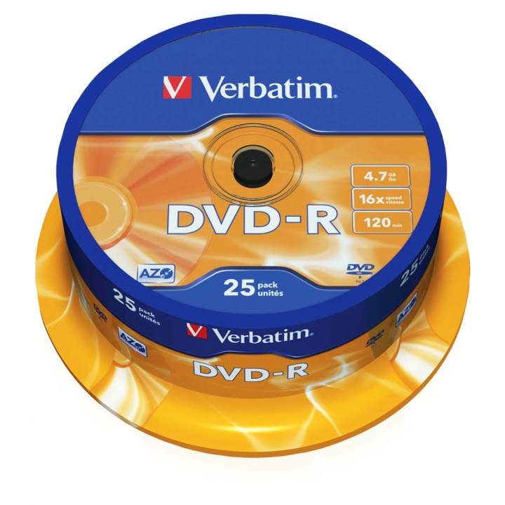 DVD-R AZO 16x 4.7GB 25 Pack Spindel Mat Zilver in de groep HOME ELECTRONICS / Opslagmedia / CD/DVD/BD-schijven / DVD-R bij TP E-commerce Nordic AB (C06784)