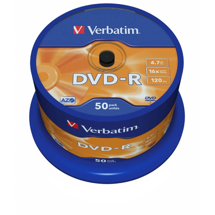 DVD-R AZO 16x 4.7GB 50 Pack Spindel Mat Zilver in de groep HOME ELECTRONICS / Opslagmedia / CD/DVD/BD-schijven / DVD-R bij TP E-commerce Nordic AB (C06805)