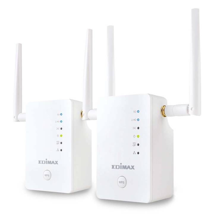 Wireless AC1200 2,4/5 GHz (Dual Band) Wi-Fi Wit (2 stuks) in de groep COMPUTERS & RANDAPPARATUUR / Netwerk / WiFi Extenders bij TP E-commerce Nordic AB (C06813)