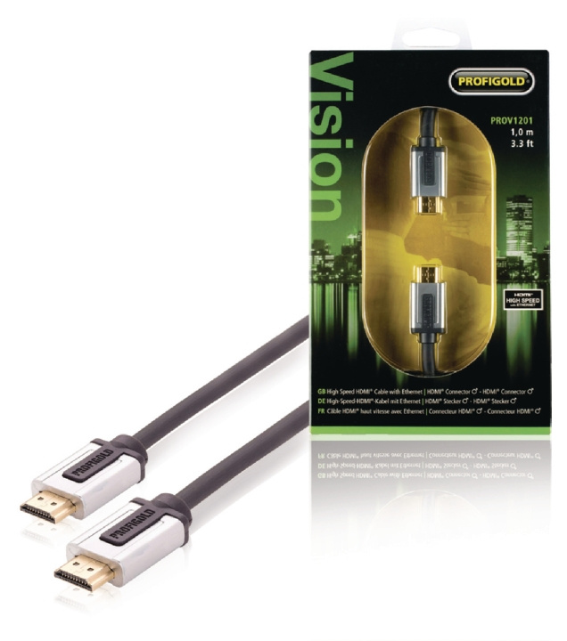 Nedis High Speed HDMI kabel met Ethernet HDMI-Connector - HDMI-Connector 1.00 m Zwart in de groep HOME ELECTRONICS / Kabels & Adapters / HDMI / Kabels bij TP E-commerce Nordic AB (C06854)