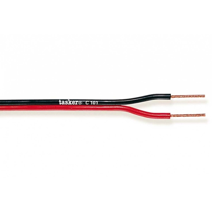 Tasker Luidsprekerkabel op Rol 2x 0.35 mm² 100 m Zwart/Rood in de groep HOME ELECTRONICS / Audio & Beeld / Luidsprekers & accessoires / Accessoires bij TP E-commerce Nordic AB (C06856)