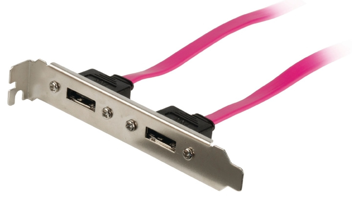 Valueline SATA 3 Gb/s Kabel Intern 2x SATA 7-Pins Female - 2x SATA 7-Pins Beugel 0.50 m Rood in de groep COMPUTERS & RANDAPPARATUUR / Computerkabels / Interne / SATA bij TP E-commerce Nordic AB (C06873)