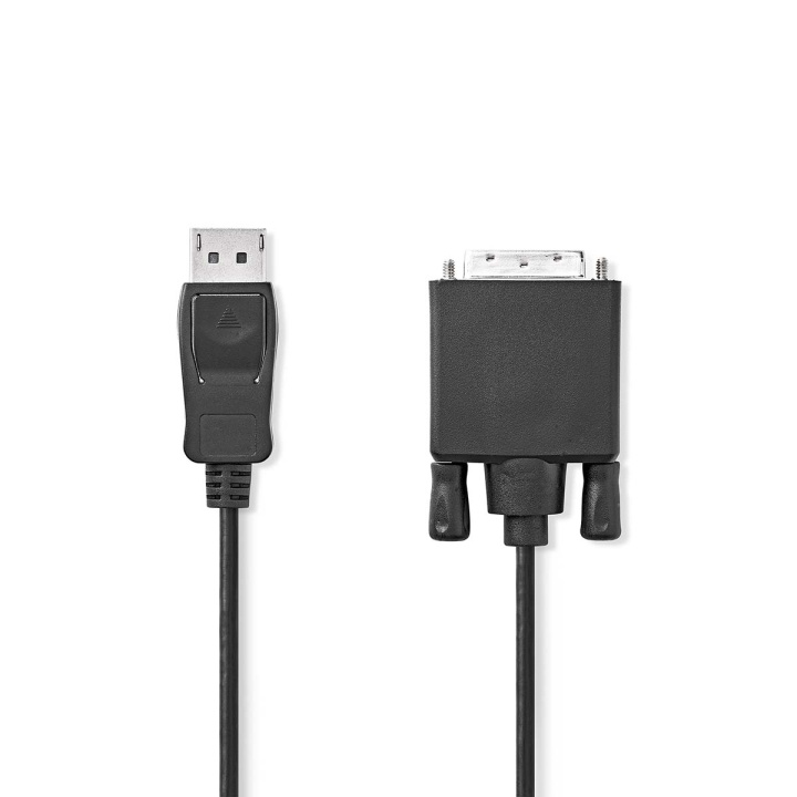 Nedis DisplayPort-Kabel | DisplayPort Male | DVI-D 24+1-Pins Male | 1080p | Vernikkeld | 3.00 m | Rond | PVC | Zwart | Polybag in de groep COMPUTERS & RANDAPPARATUUR / Computerkabels / DisplayPort / Kabels bij TP E-commerce Nordic AB (C06951)