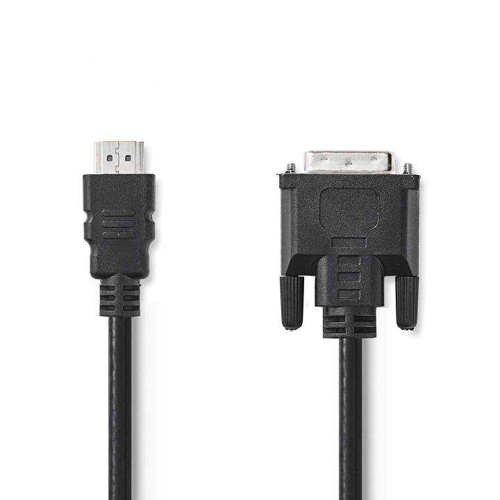 Nedis HDMI™ Kabel | HDMI™ Connector | DVI-D 24+1-Pins Male | 1080p | Vernikkeld | 5.00 m | Recht | PVC | Zwart | Polybag in de groep HOME ELECTRONICS / Kabels & Adapters / HDMI / Kabels bij TP E-commerce Nordic AB (C06968)