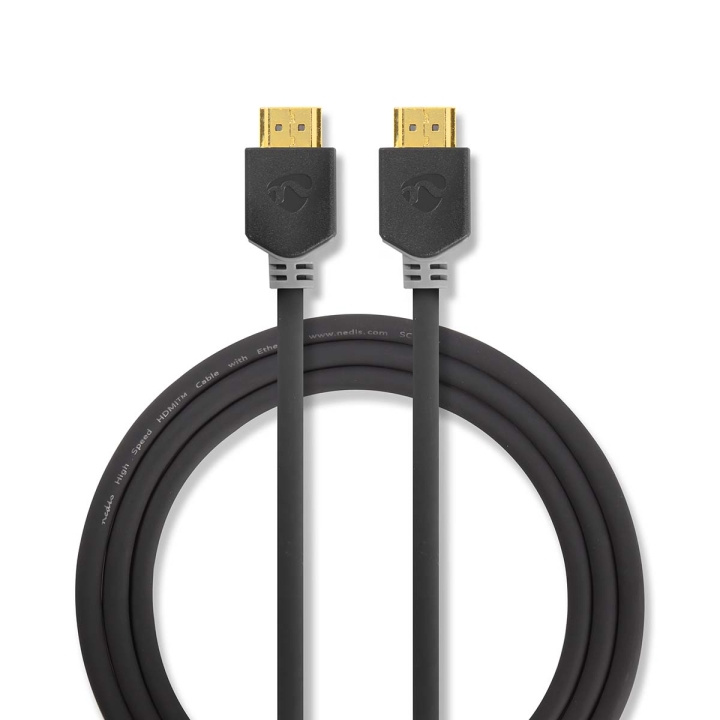 Nedis High Speed ​​HDMI™-Kabel met Ethernet | HDMI™ Connector | HDMI™ Connector | 4K@60Hz | ARC | 18 Gbps | 1.00 m | Rond | PVC | Antraciet | Doos in de groep HOME ELECTRONICS / Kabels & Adapters / HDMI / Kabels bij TP E-commerce Nordic AB (C06971)