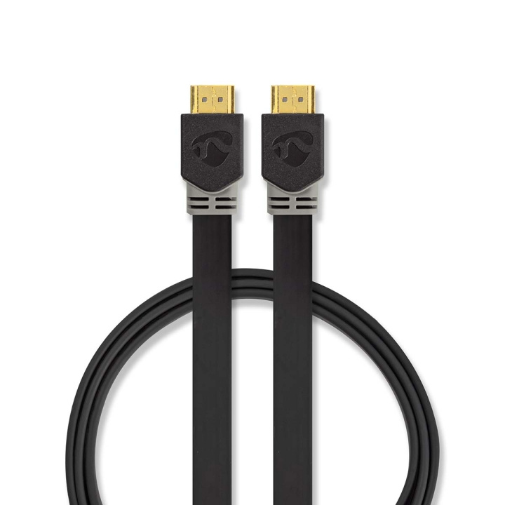 High Speed ​​HDMI™-Kabel met Ethernet | HDMI™ Connector | HDMI™ Connector | 4K@60Hz | 18 Gbps | 2.00 m | Plat | PVC | Antraciet | Window Box in de groep HOME ELECTRONICS / Kabels & Adapters / HDMI / Kabels bij TP E-commerce Nordic AB (C06991)