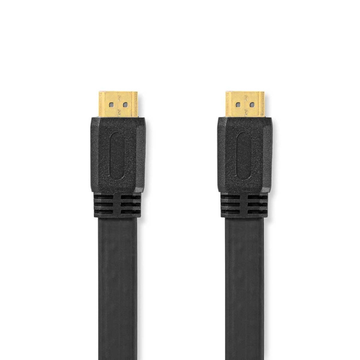 Nedis High Speed ​​HDMI™-Kabel met Ethernet | HDMI™ Connector | HDMI™ Connector | 4K@30Hz | 10.2 Gbps | 2.00 m | Plat | PVC | Zwart | Envelop in de groep HOME ELECTRONICS / Kabels & Adapters / HDMI / Kabels bij TP E-commerce Nordic AB (C06994)