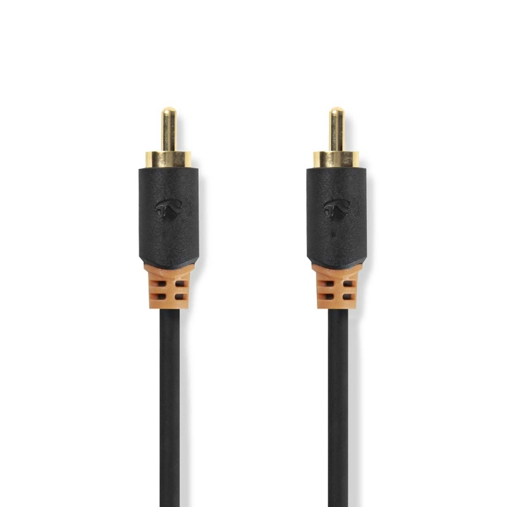 Nedis Digitale Audiokabel | RCA Male | RCA Male | Verguld | 2.00 m | Rond | PVC | Antraciet | Doos in de groep HOME ELECTRONICS / Kabels & Adapters / Audio Digitaal bij TP E-commerce Nordic AB (C07021)