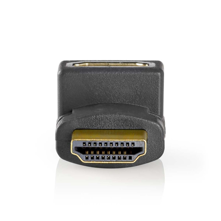 Nedis HDMI™-Adapter | HDMI™ Connector | HDMI™ Female | Verguld | 270° Gehoekt | ABS | Antraciet | 1 Stuks | Window Box in de groep HOME ELECTRONICS / Kabels & Adapters / HDMI / Adapters bij TP E-commerce Nordic AB (C07028)