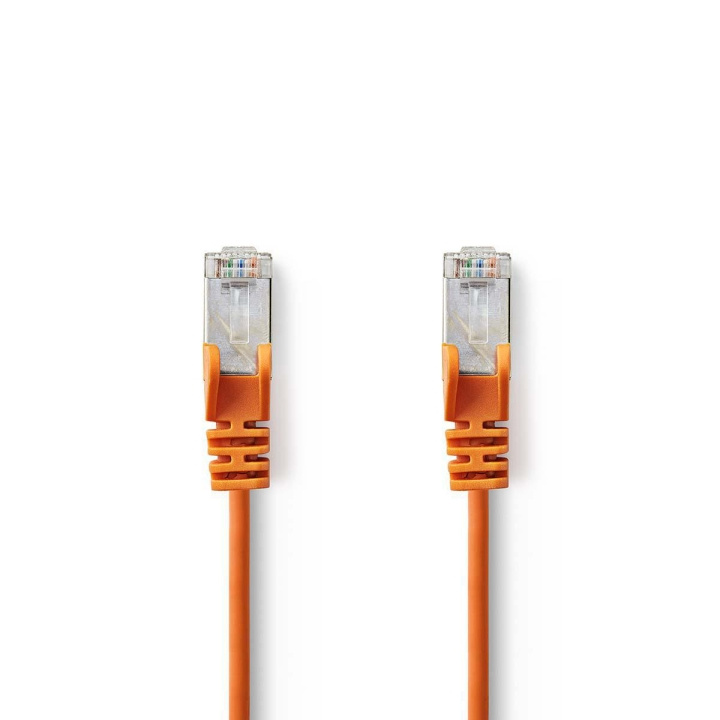 Nedis CAT5e Netwerkkabel | SF/UTP | RJ45 Male | RJ45 Male | 7.50 m | Rond | PVC | Oranje | Polybag in de groep COMPUTERS & RANDAPPARATUUR / Computerkabels / Netwerkkabels / Cat5e bij TP E-commerce Nordic AB (C07120)