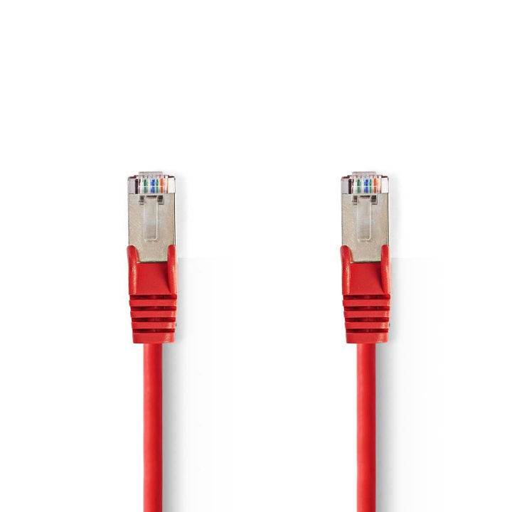 Nedis CAT5e Netwerkkabel | SF/UTP | RJ45 Male | RJ45 Male | 10.0 m | Rond | PVC | Rood | Polybag in de groep COMPUTERS & RANDAPPARATUUR / Computerkabels / Netwerkkabels / Cat5e bij TP E-commerce Nordic AB (C07126)