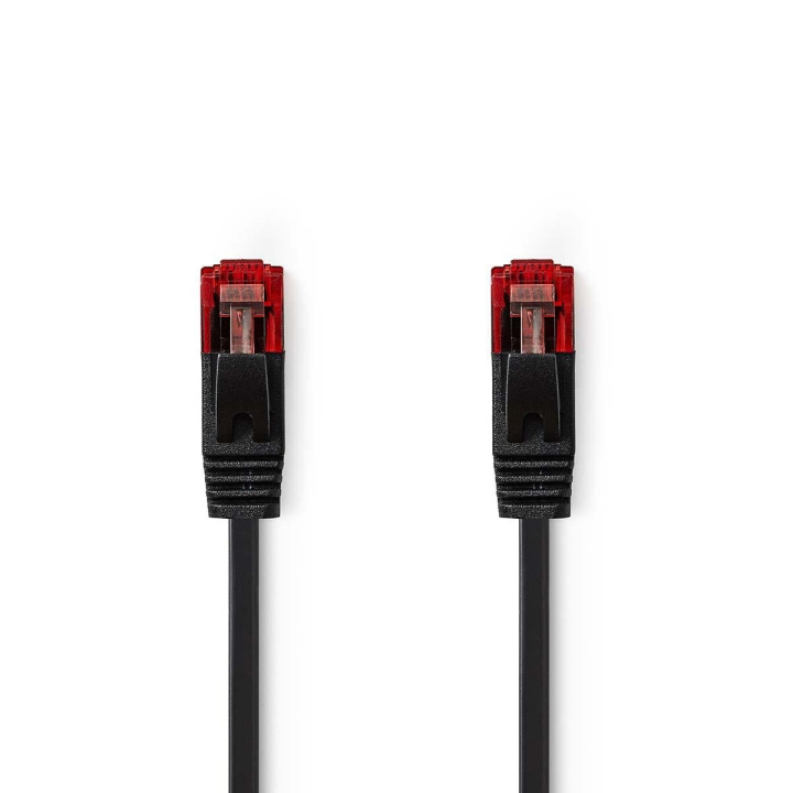 Nedis CAT6 Netwerkkabel | RJ45 Male | RJ45 Male | U/UTP | 2.00 m | Snagless | Plat | PVC | Zwart | Envelop in de groep COMPUTERS & RANDAPPARATUUR / Computerkabels / Netwerkkabels / Cat6 bij TP E-commerce Nordic AB (C07176)