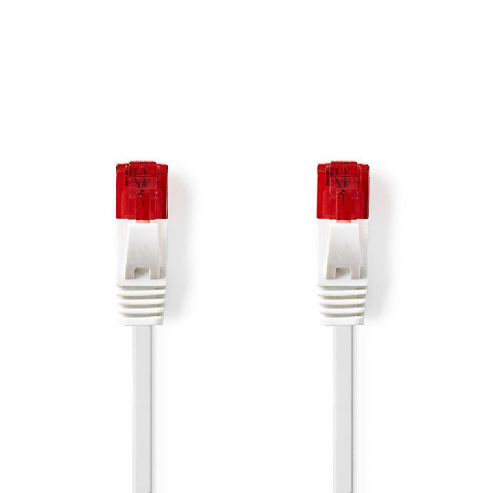 Nedis CAT6 Netwerkkabel | RJ45 Male | RJ45 Male | U/UTP | 3.00 m | Snagless | Plat | PVC | Wit | Envelop in de groep COMPUTERS & RANDAPPARATUUR / Computerkabels / Netwerkkabels / Cat6 bij TP E-commerce Nordic AB (C07181)