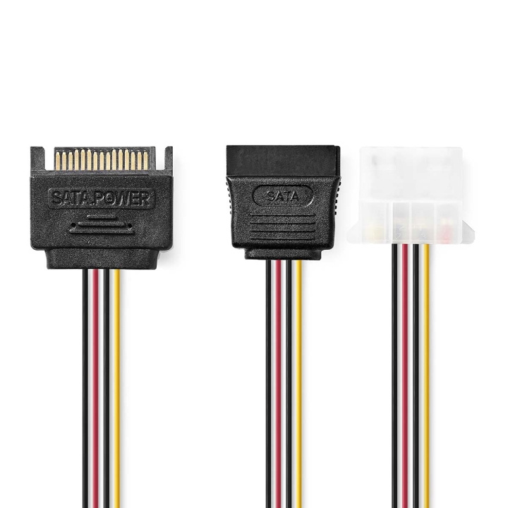 Nedis Interne Voedingskabel | SATA 15-Pins Male | Molex Female / SATA 15-Pins Female | Verguld | 0.20 m | Rond | PVC | Multicolour | Envelop in de groep COMPUTERS & RANDAPPARATUUR / Computerkabels / Interne / Stroomkabels & Adapters bij TP E-commerce Nordic AB (C07357)