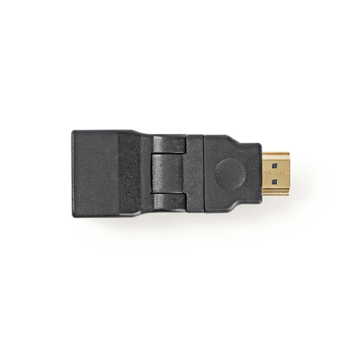 Nedis HDMI™-Adapter | HDMI™ Connector | HDMI™ Output | Verguld | Zwenken | ABS | Zwart | 1 Stuks | Envelop in de groep HOME ELECTRONICS / Kabels & Adapters / HDMI / Adapters bij TP E-commerce Nordic AB (C07383)