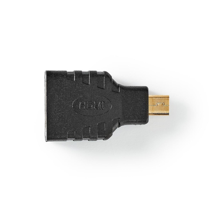 Nedis HDMI™-Adapter | HDMI™ Micro-Connector | HDMI™ Female | Verguld | Recht | ABS | Zwart | 1 Stuks | Polybag in de groep HOME ELECTRONICS / Kabels & Adapters / HDMI / Adapters bij TP E-commerce Nordic AB (C07385)
