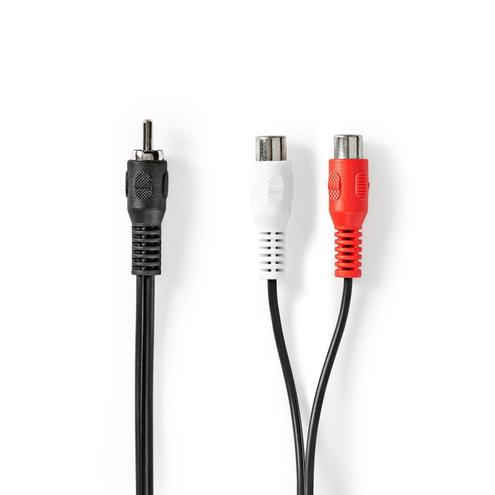 Subwoofer-Kabel | RCA Male | 2x RCA Female | Vernikkeld | 0.20 m | Rond | 5.0 x 2.5 mm | Zwart | Polybag in de groep HOME ELECTRONICS / Audio & Beeld / Luidsprekers & accessoires / Accessoires bij TP E-commerce Nordic AB (C07415)